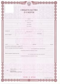 Свидетельства о смерти Россия с 2019 по 2024 год