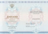 Диплом техникума с 2014 по 2024 год